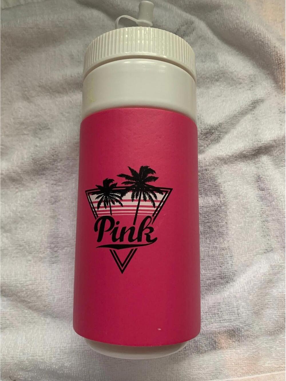 32 FLUID Oz PINK VS Retro Palm Water Bottle
